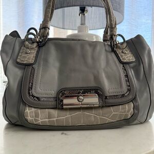 Uniqic Coach Kristin in Grey Leather Shoulder Bag